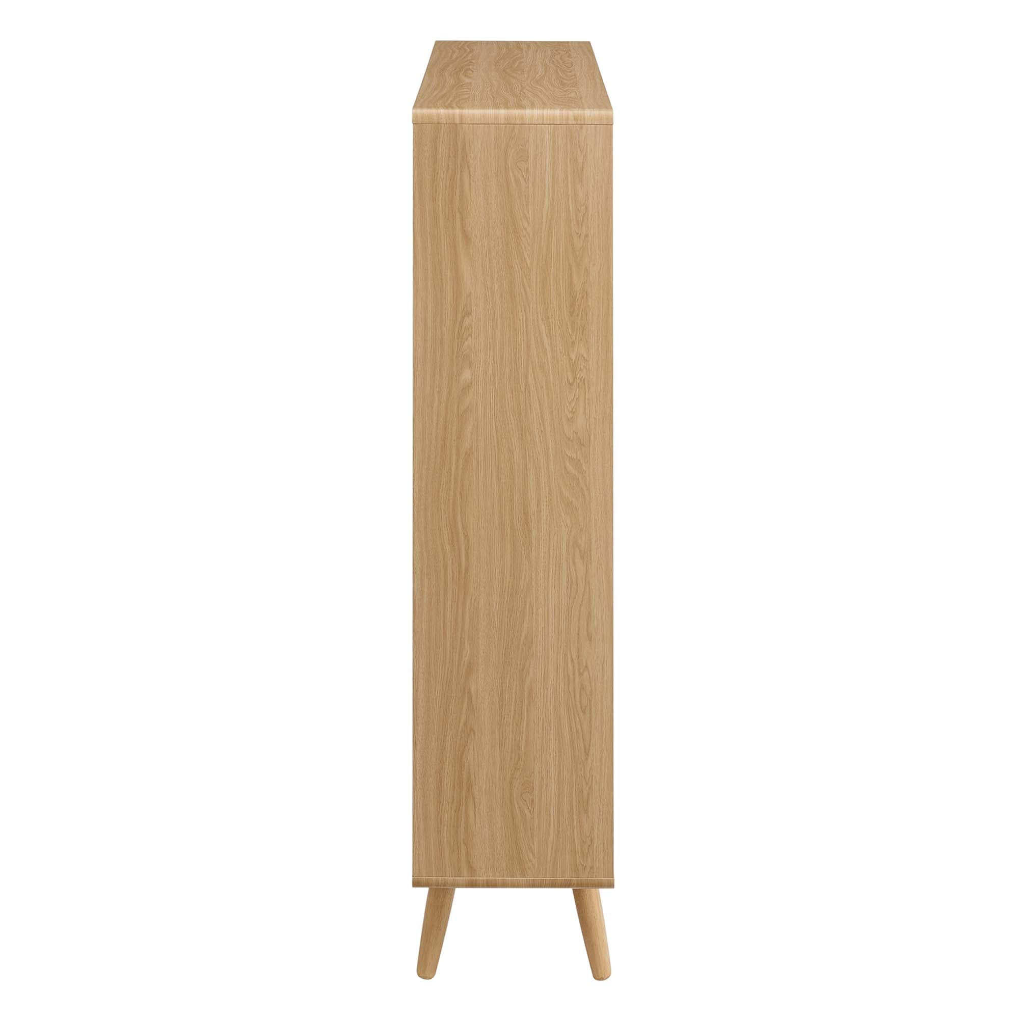 Transmit 7 Shelf Wood Grain Bookcase - Oak