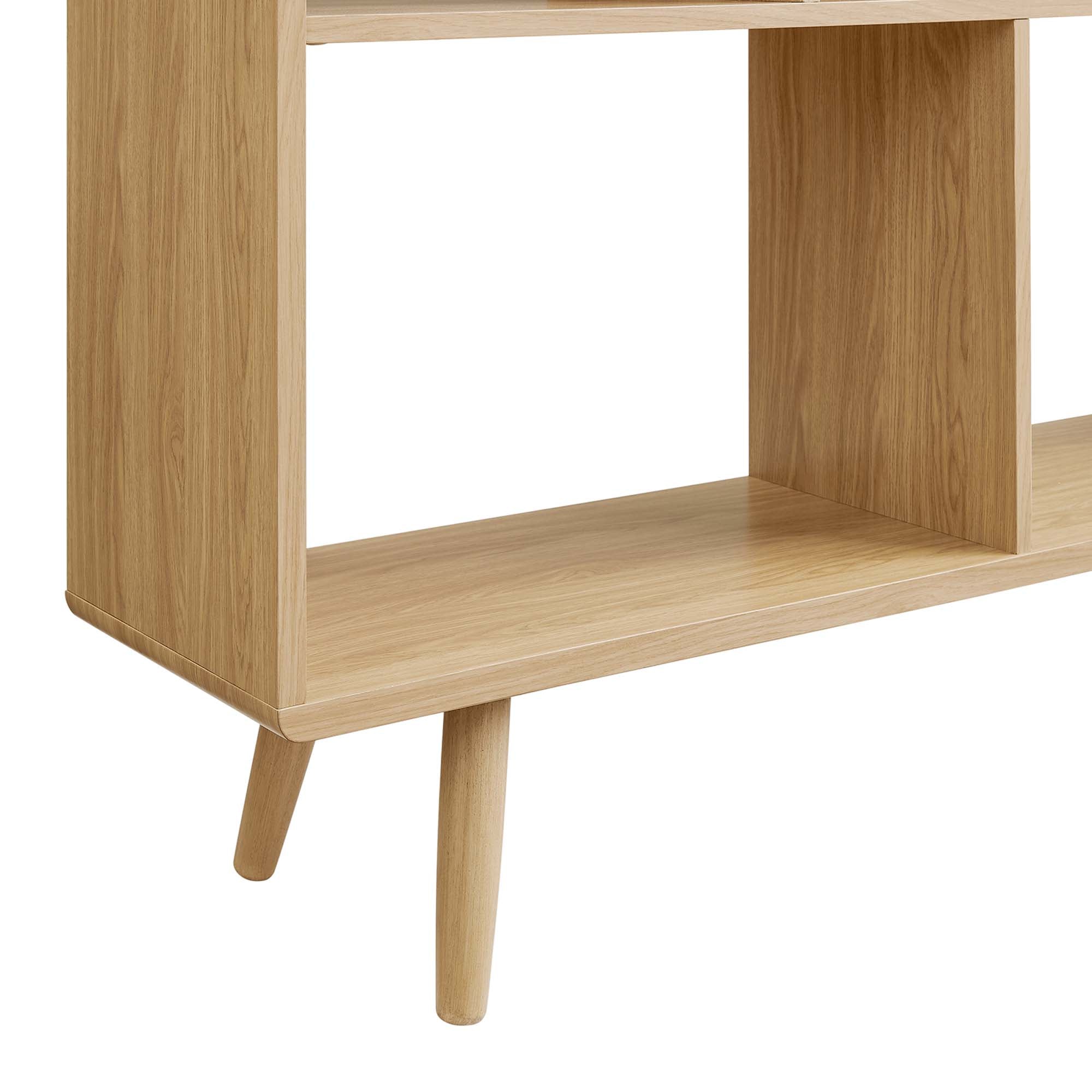 Transmit 7 Shelf Wood Grain Bookcase - Oak