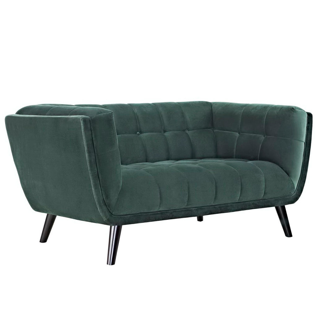 Bestow Performance Velvet Loveseat - Green