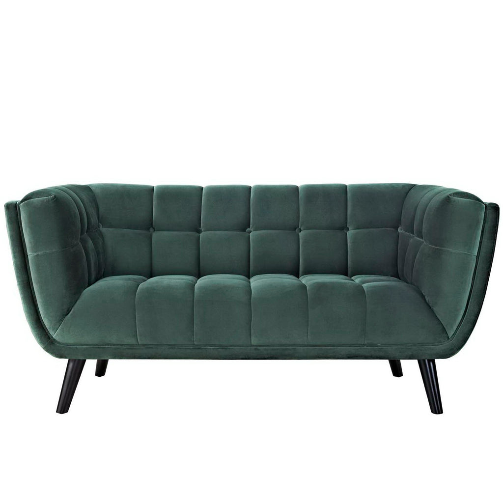 Bestow Performance Velvet Loveseat - Green