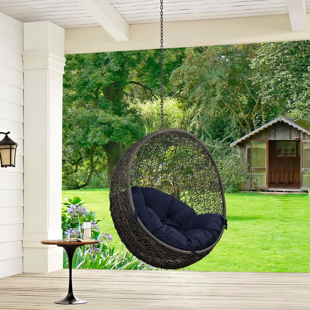 Hide Outdoor Patio Swing Chair Without Stand - Gray Navy