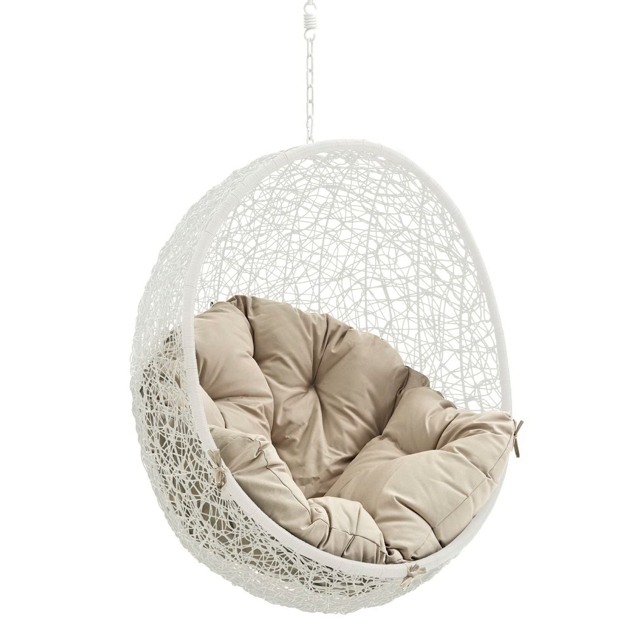 Hide Outdoor Patio Swing Chair Without Stand - White Beige
