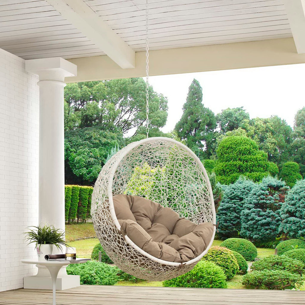 Hide Outdoor Patio Swing Chair Without Stand - White Mocha