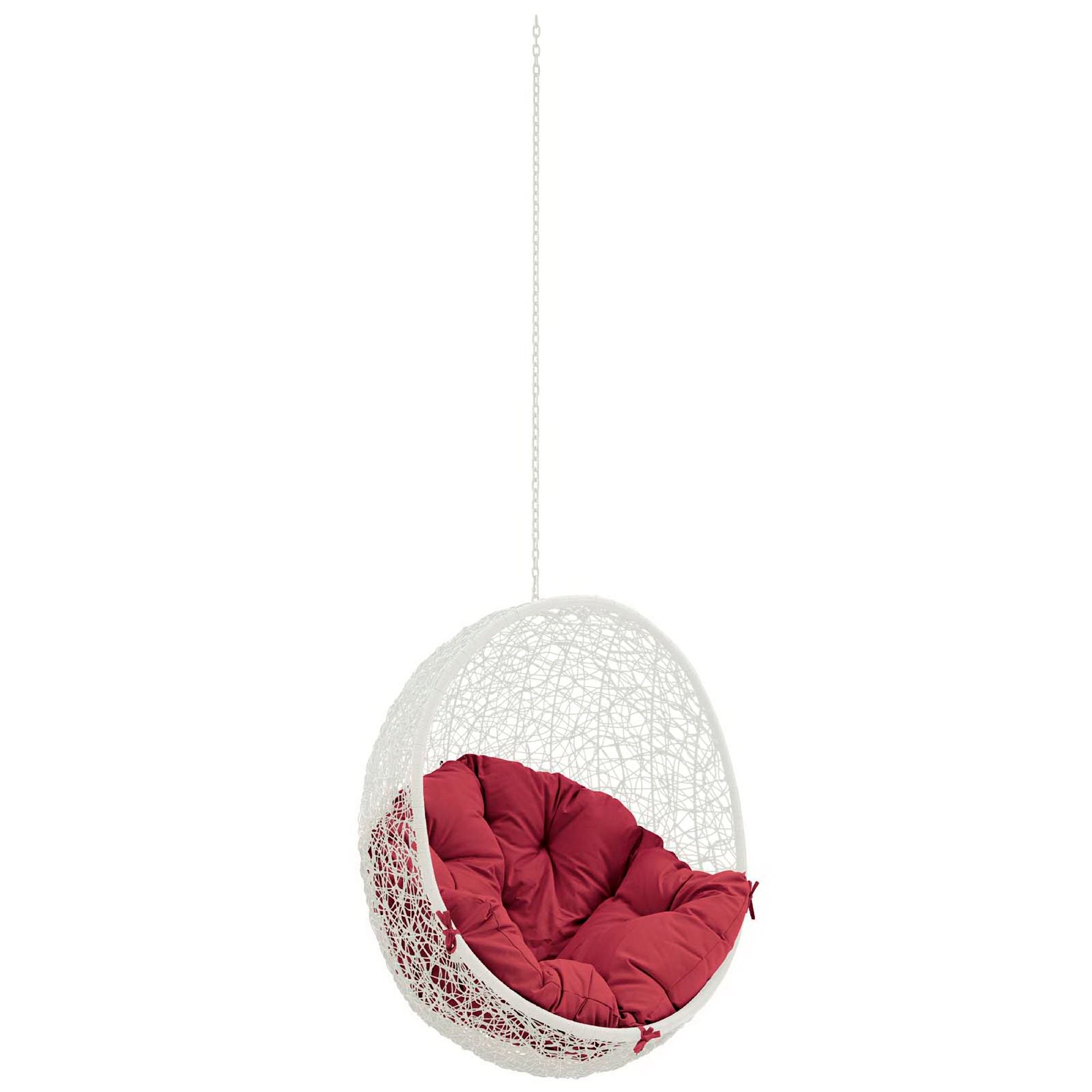 Hide Outdoor Patio Swing Chair Without Stand - White Red