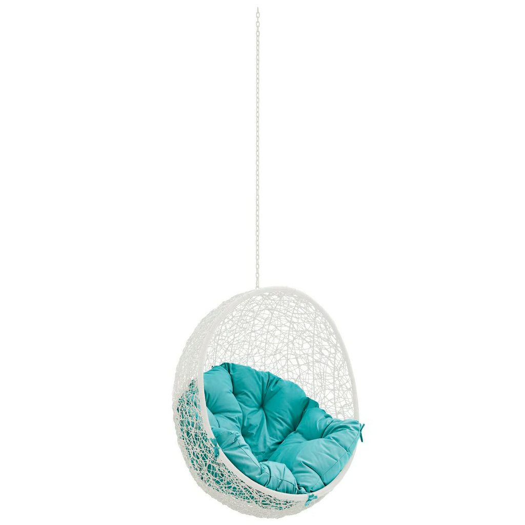 Hide Outdoor Patio Swing Chair Without Stand - White Turquoise