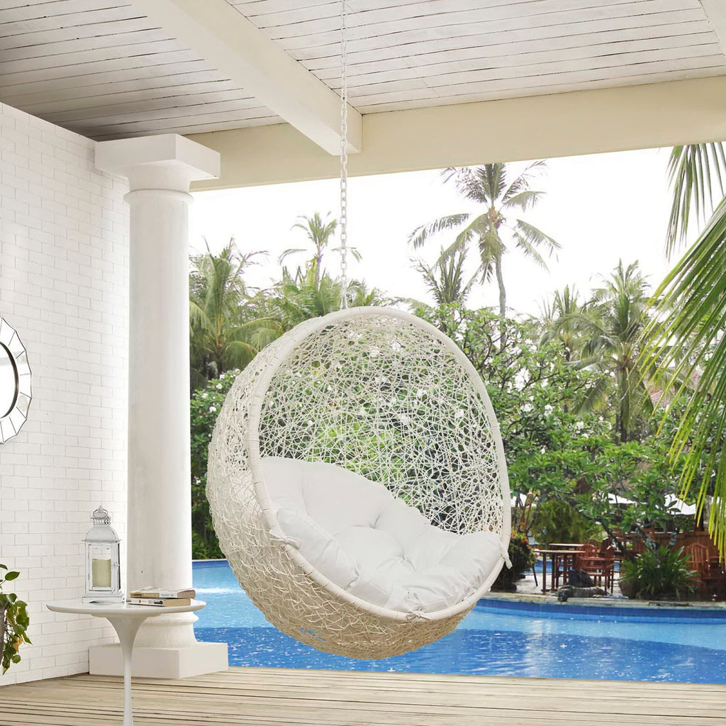 Hide Outdoor Patio Swing Chair Without Stand - White