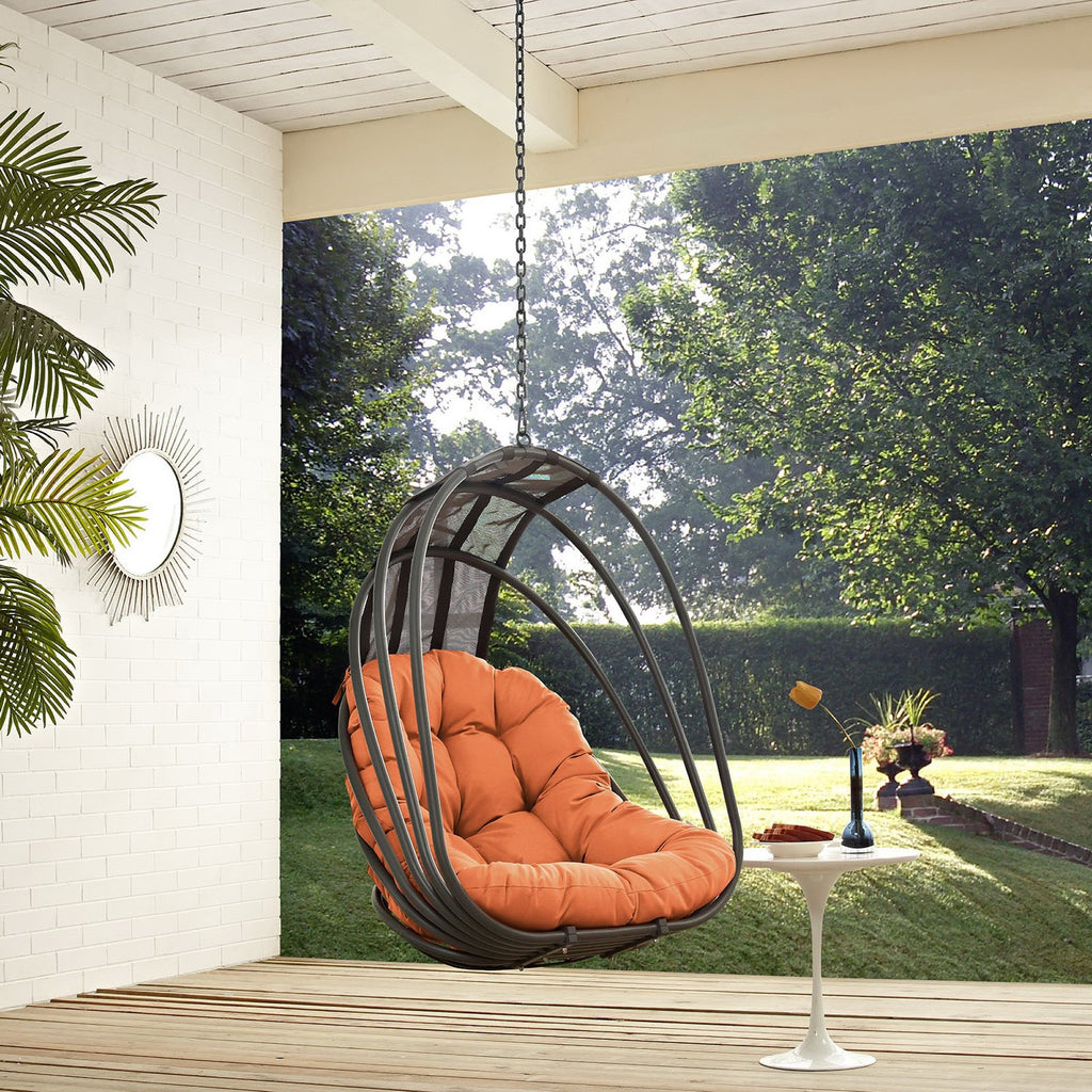 Whisk Outdoor Patio Swing Chair Without Stand - Orange