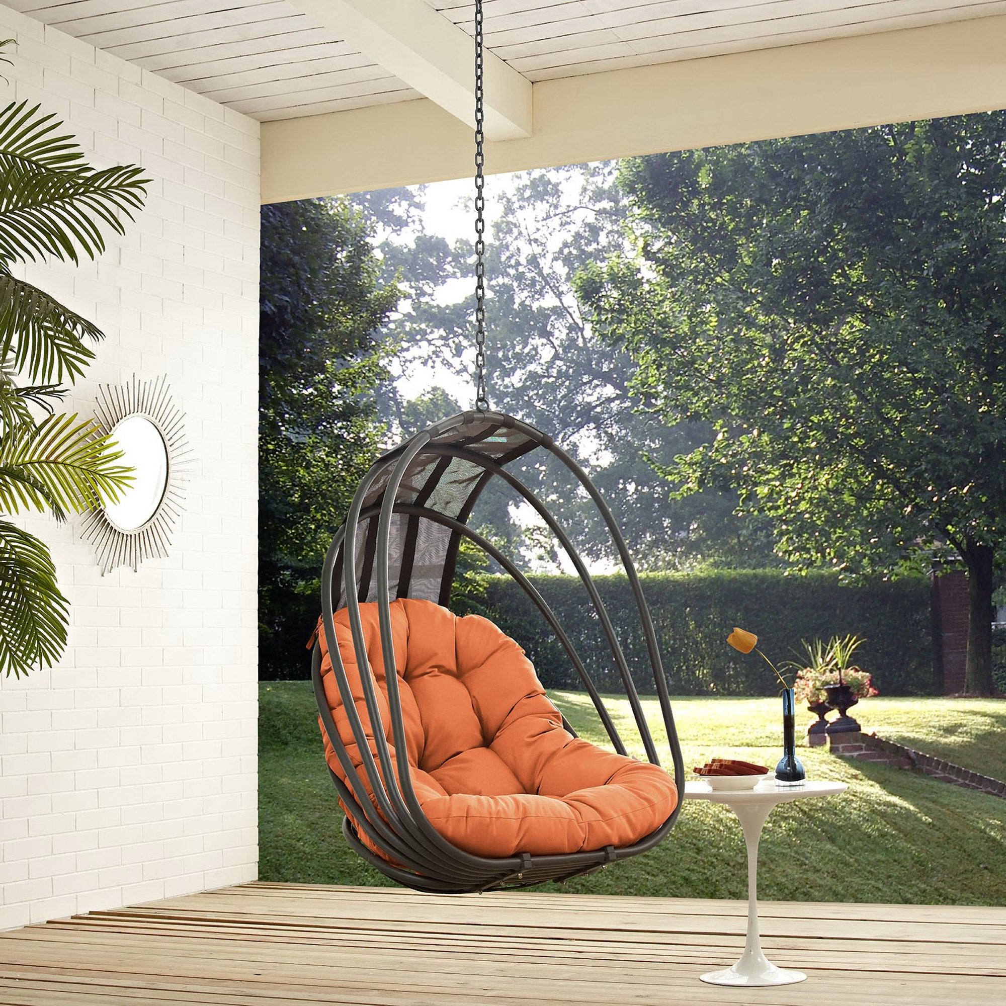 Whisk Outdoor Patio Swing Chair Without Stand - Orange