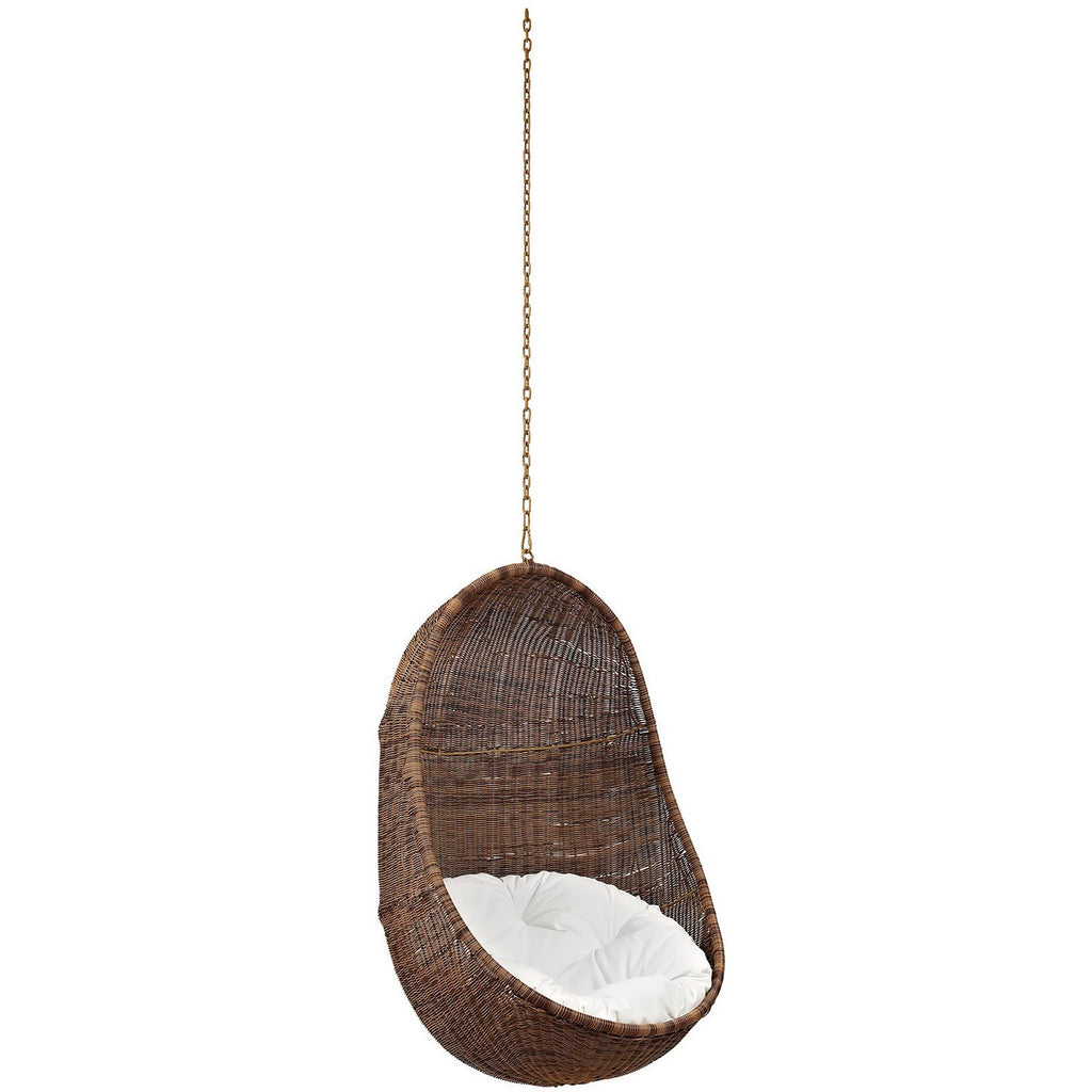 Bean Outdoor Patio Swing Chair Without Stand - Coffee White