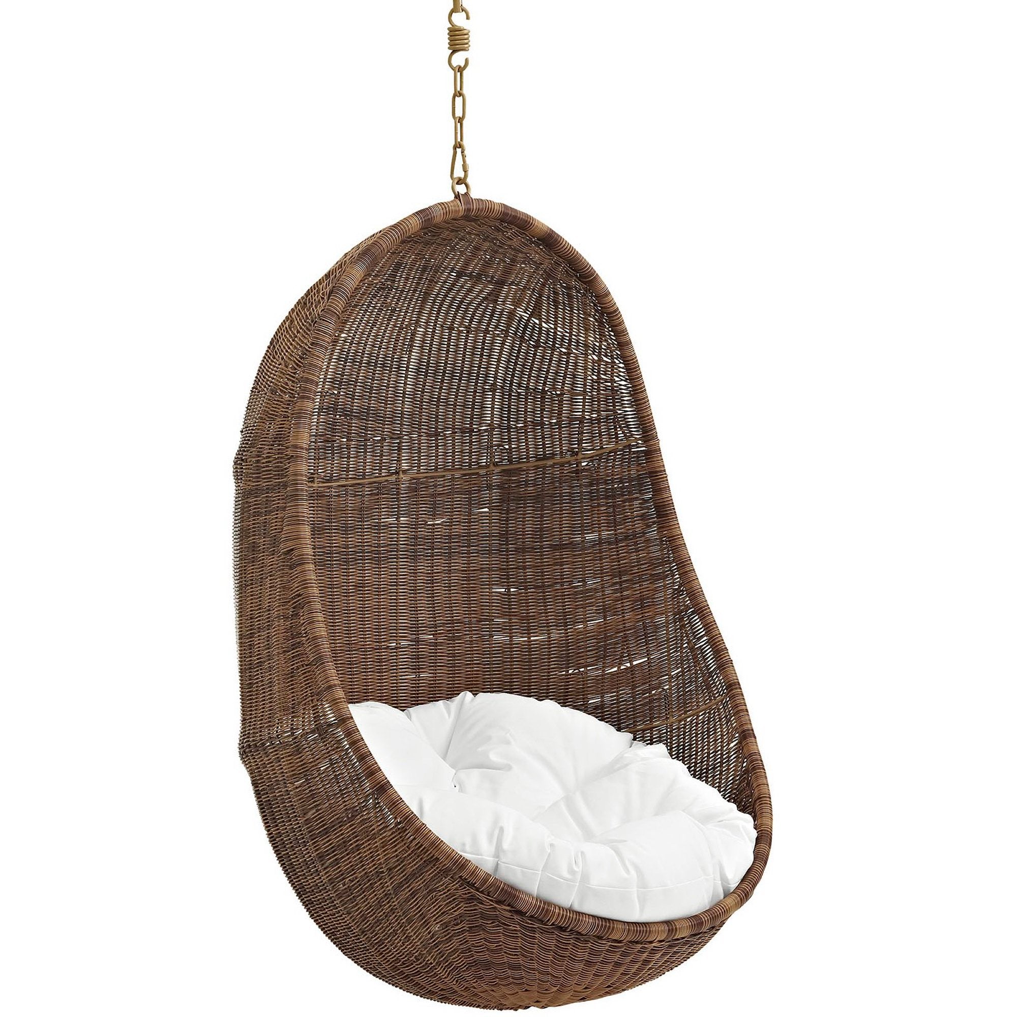 Bean Outdoor Patio Swing Chair Without Stand - Coffee White