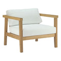 Bayport Outdoor Patio Teak Armchair - Natural White