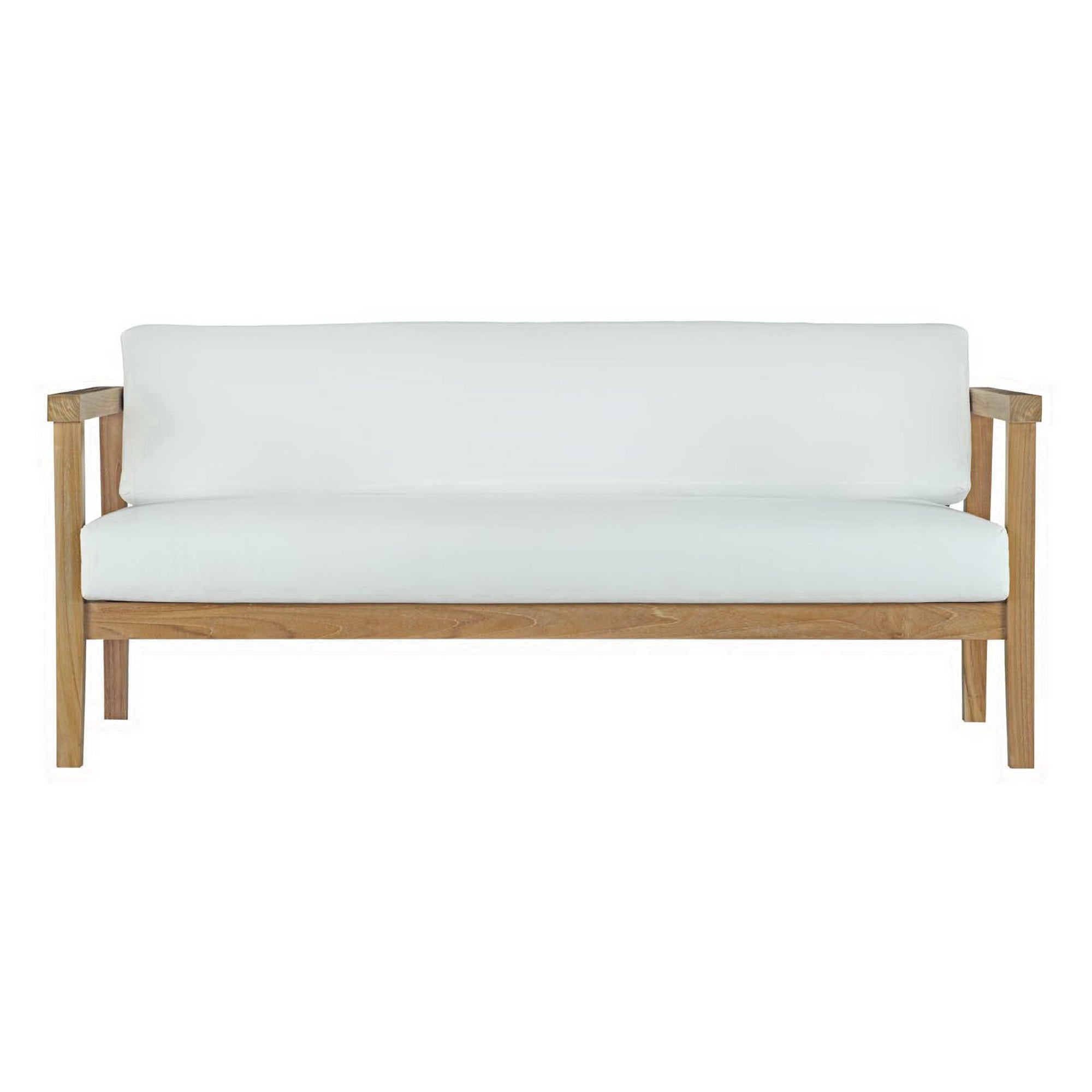 Bayport 8 Piece Outdoor Patio Teak Set - Natural White
