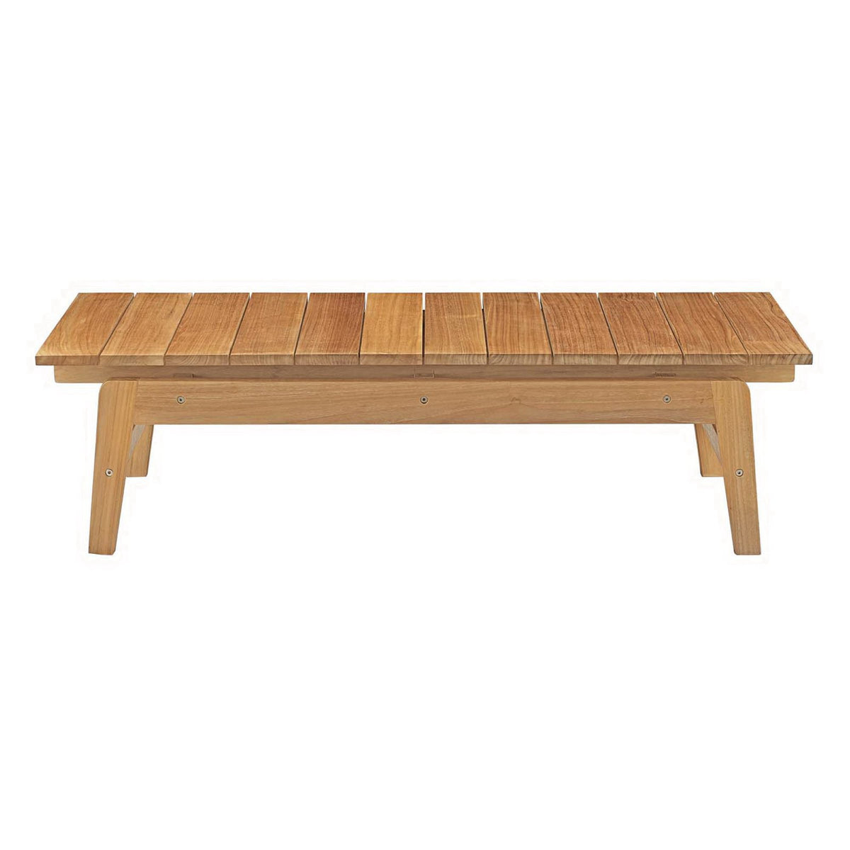 Bayport 4 Piece Outdoor Patio Teak Set - Natural White (2 Armless Chairs, Coffee Table, Loveseat)