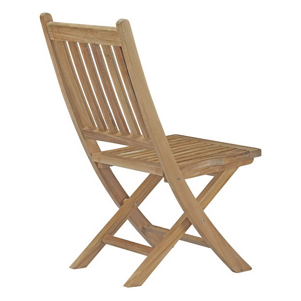 Marina Outdoor Patio Teak Folding Chair - Natural (EEI-2702-NAT)