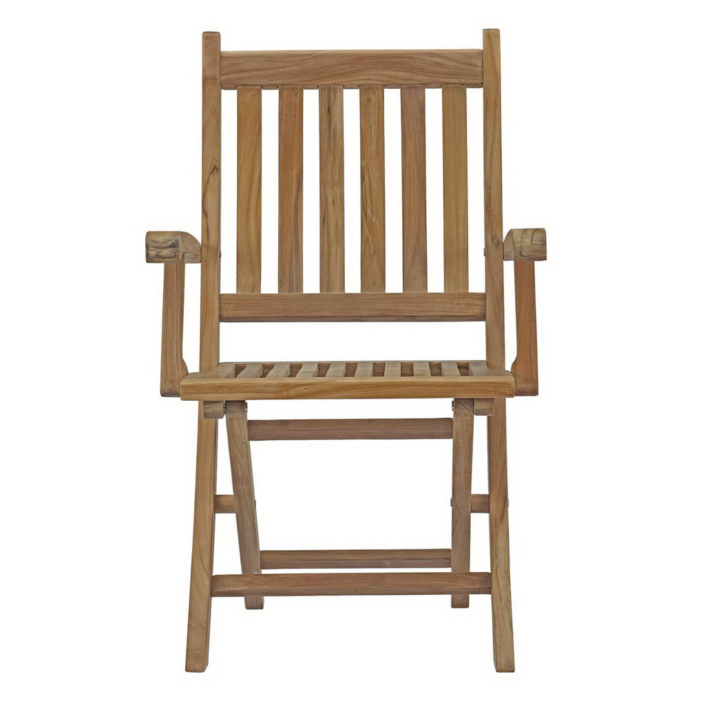 Marina Outdoor Patio Teak Folding Chair - Natural (EEI-2703-NAT)