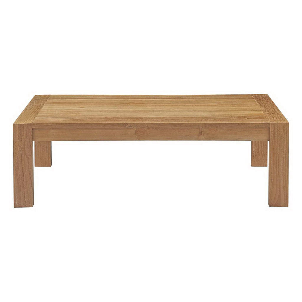 Upland Outdoor Patio Wood Coffee Table - Natural
