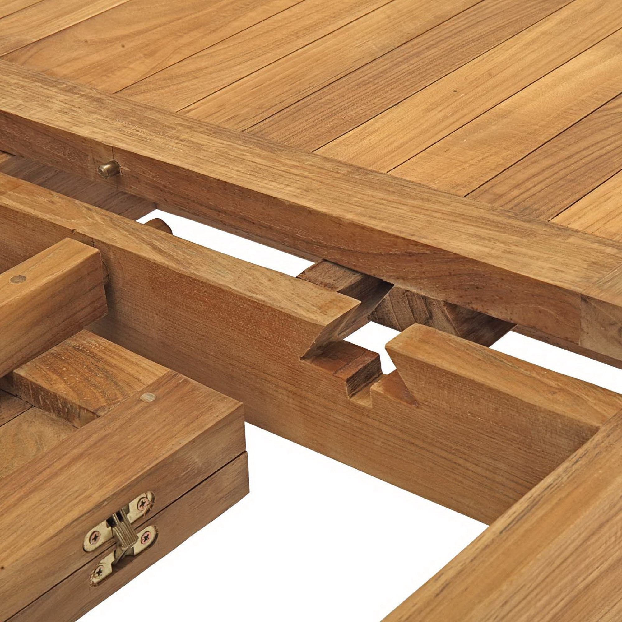 Marina Extendable Outdoor Patio Teak Dining Table - Natural