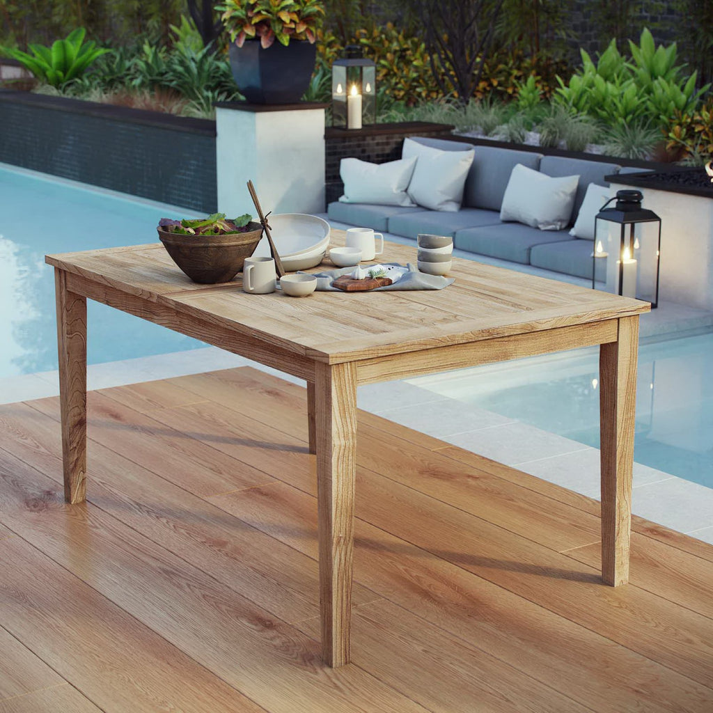 Marina 60" Outdoor Patio Teak Dining Table - Natural