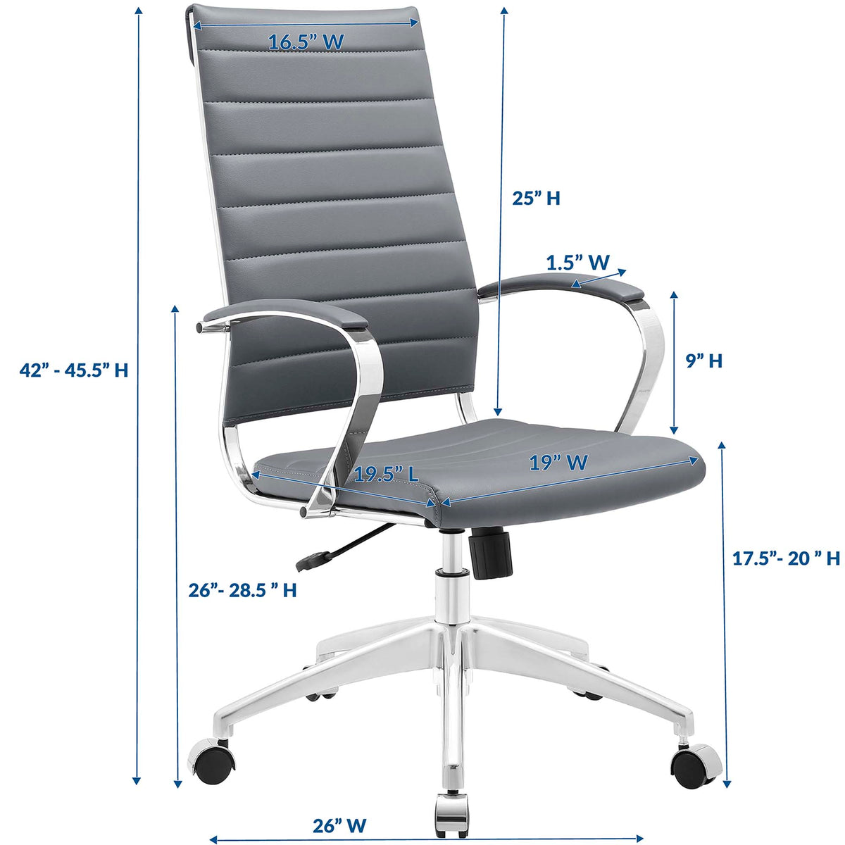 Jive Highback Office Chair - Gray