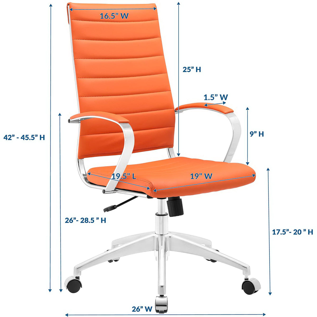 Jive Highback Office Chair - Orange