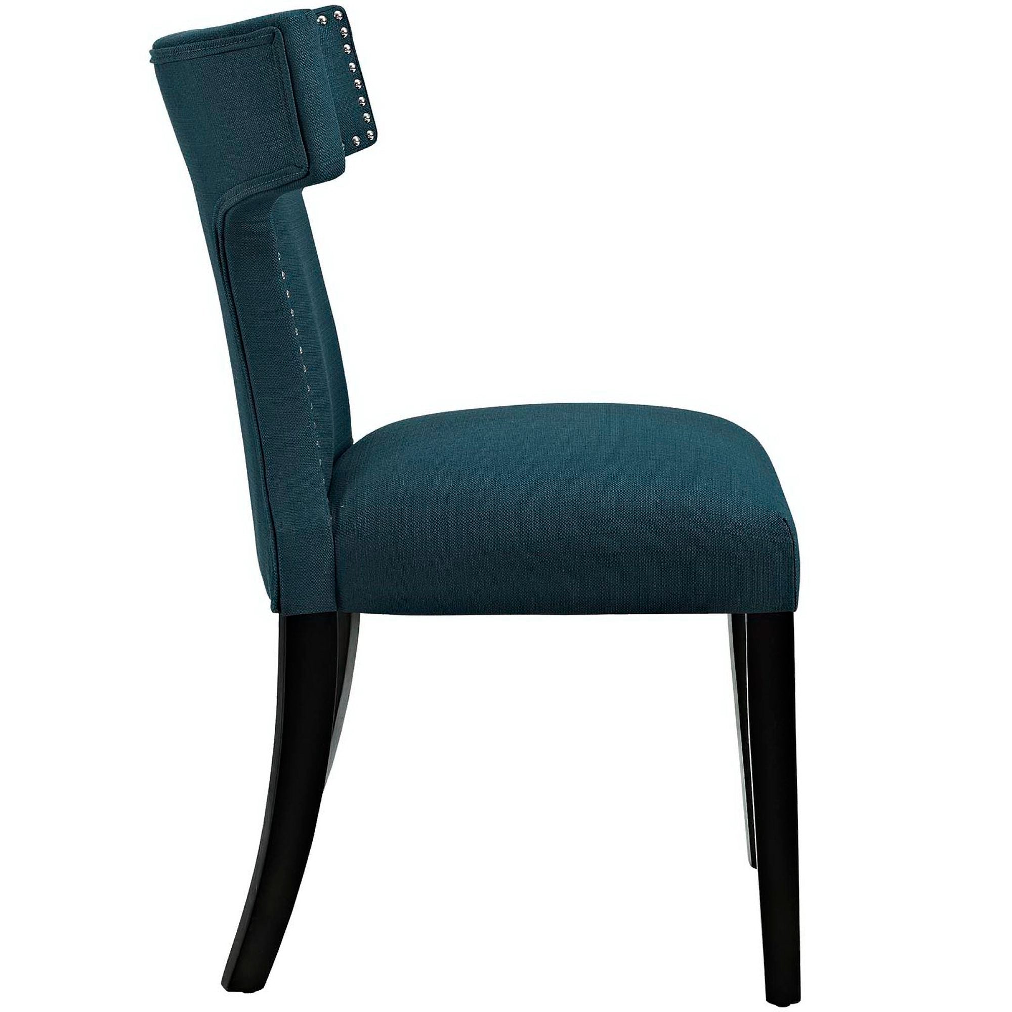 Curve Fabric Dining Side Chair Set of 2 - Azure
