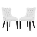 Regent Vinyl Dining Side Chair Set of 2 - White