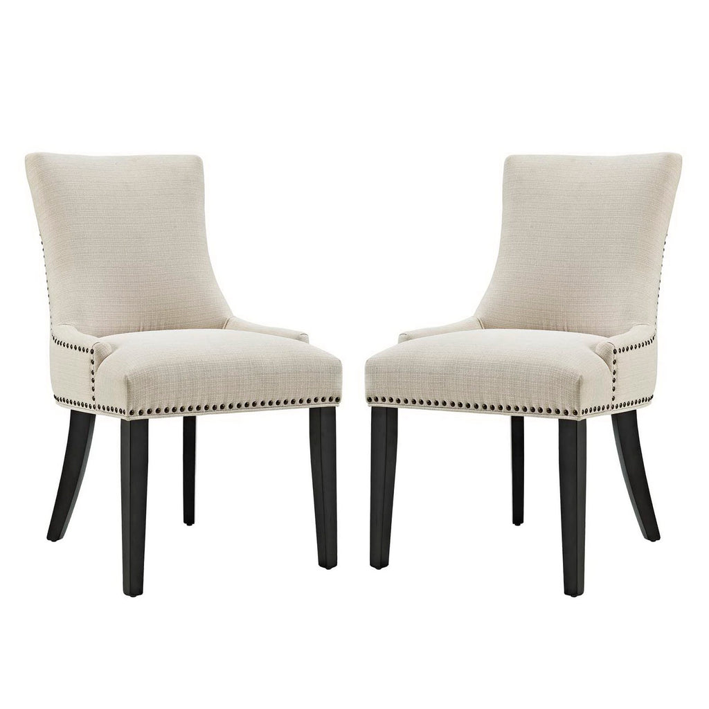 Marquis Fabric Dining Side Chair Set of 2 - Beige