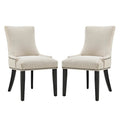 Marquis Fabric Dining Side Chair Set of 2 - Beige