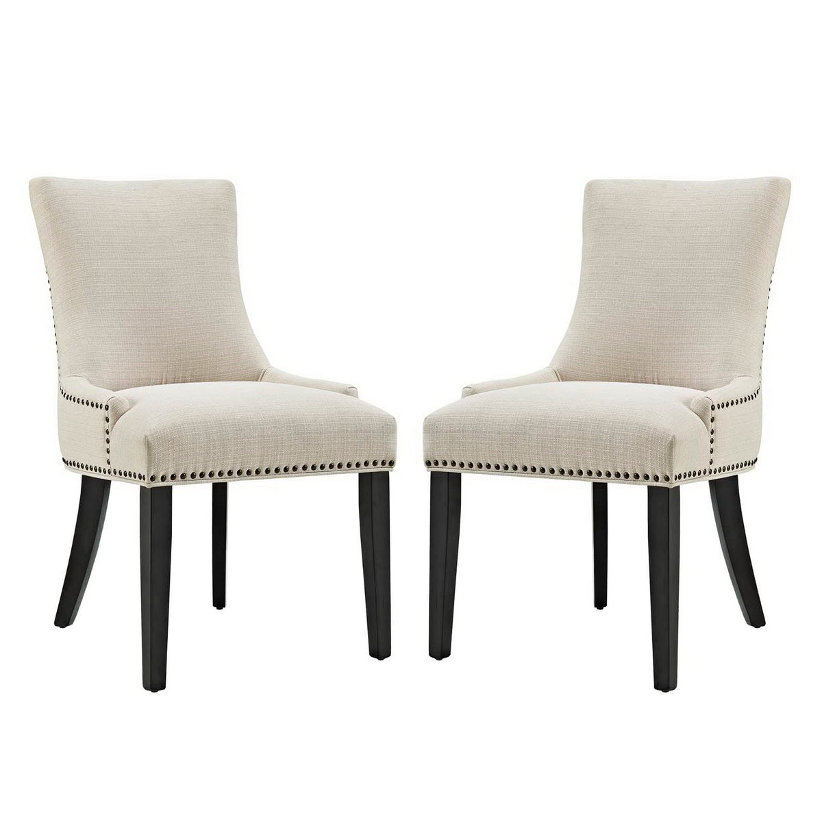 Marquis Fabric Dining Side Chair Set of 2 - Beige