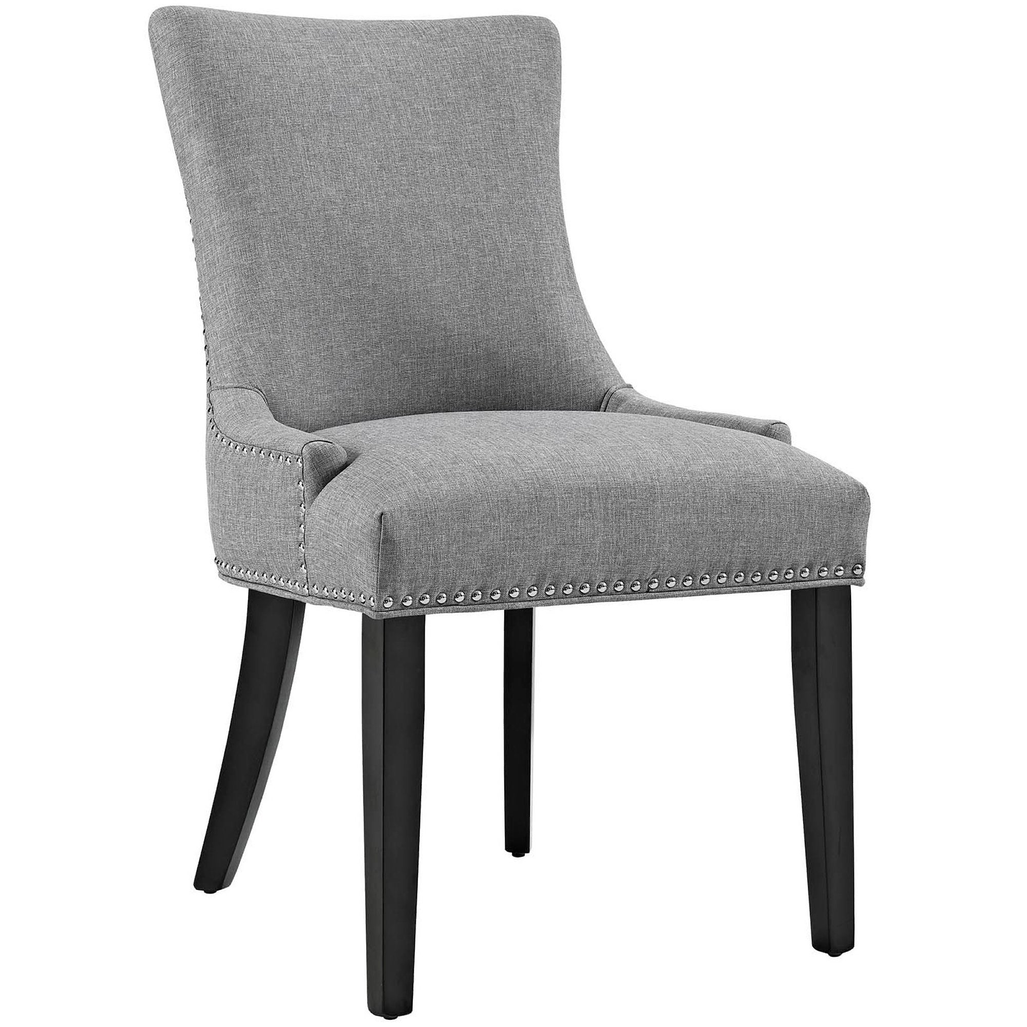 Marquis Fabric Dining Side Chair Set of 2 - Light Gray