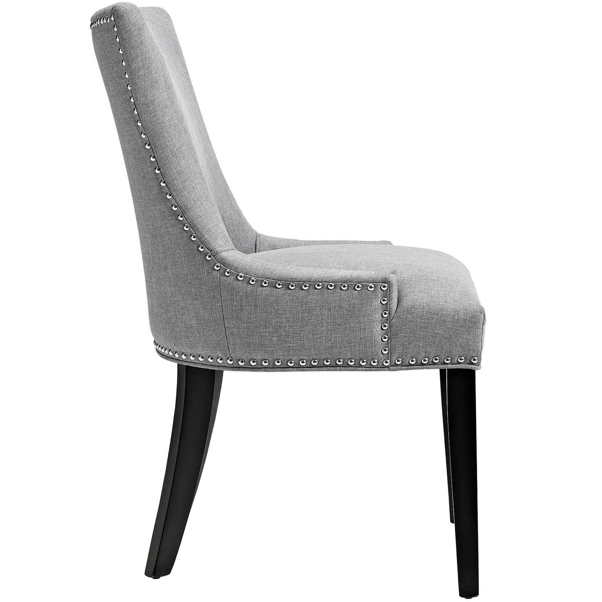 Marquis Fabric Dining Side Chair Set of 2 - Light Gray