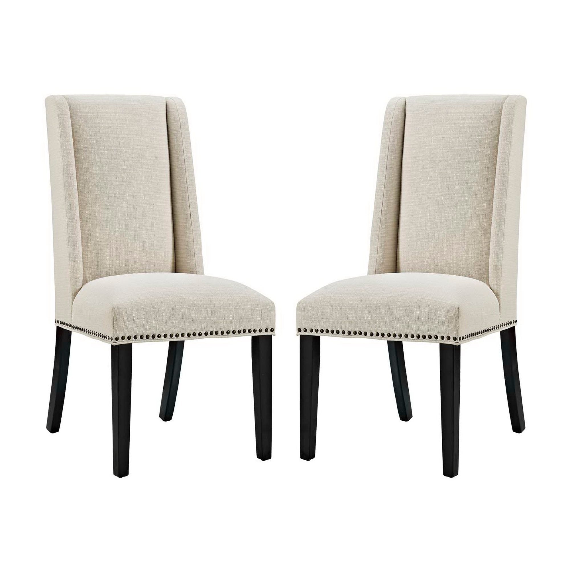 Baron Fabric Dining Chair Set of 2 - Beige