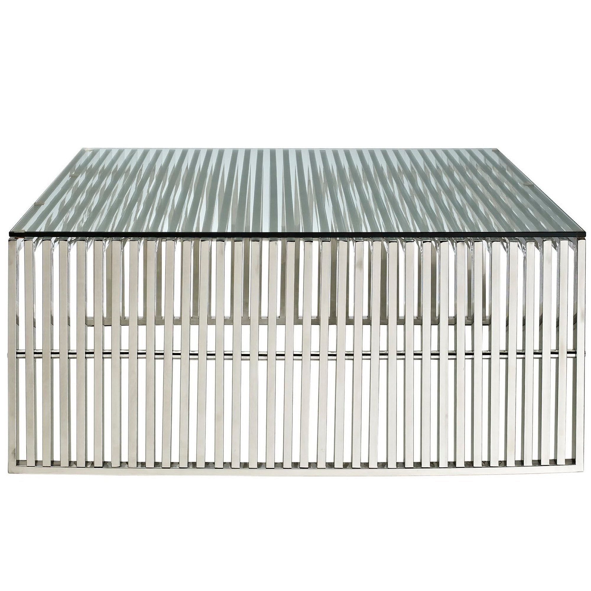 Gridiron Coffee Table - Silver