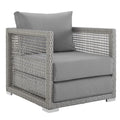 Aura Rattan Outdoor Patio Armchair - Gray Gray