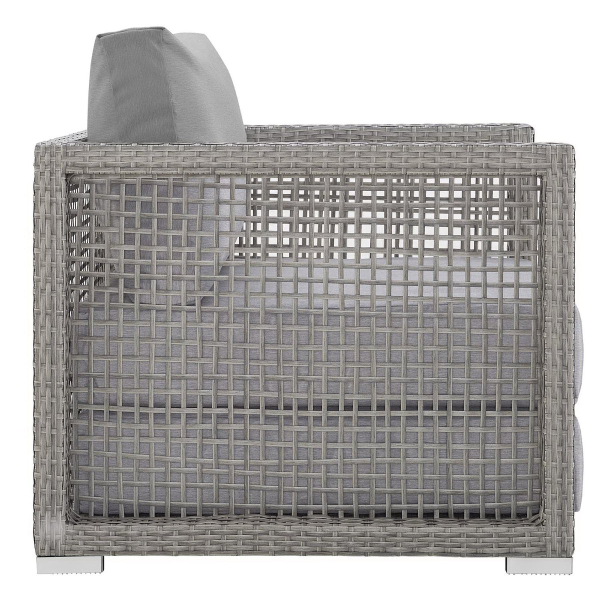 Aura Rattan Outdoor Patio Armchair - Gray Gray