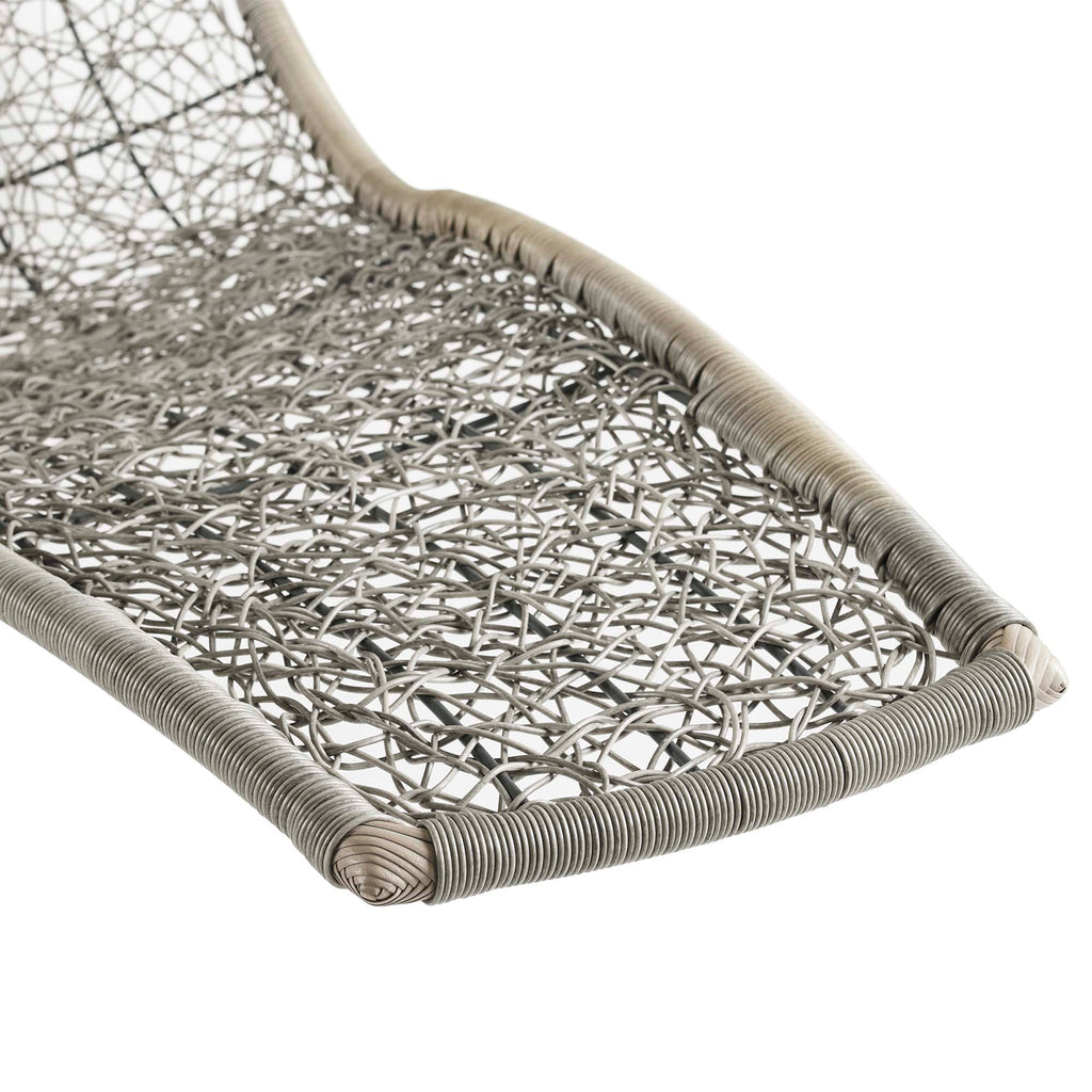 Landscape Hanging Chaise Lounge Outdoor Patio Swing Chair - Light Gray Beige (EEI-2952-LGR-BEI)