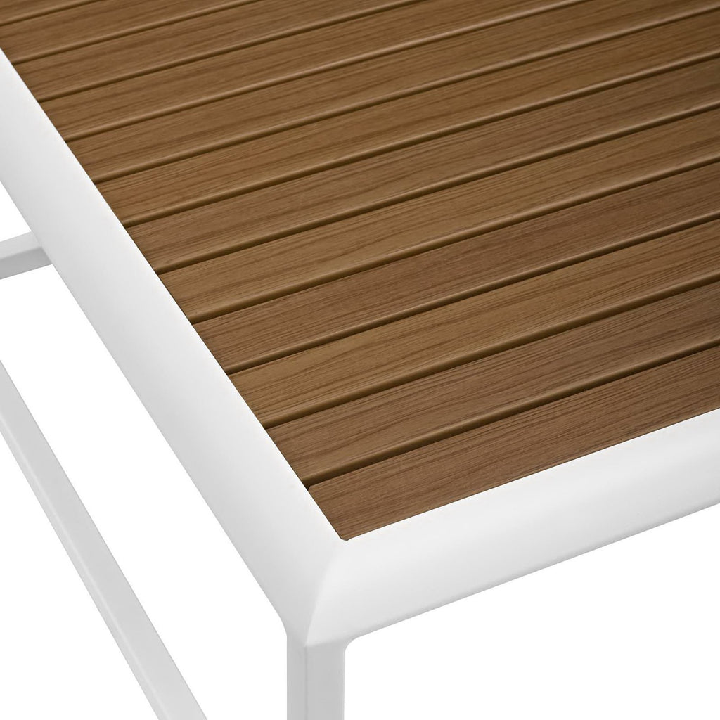 Stance Outdoor Patio Aluminum Coffee Table - White Natural