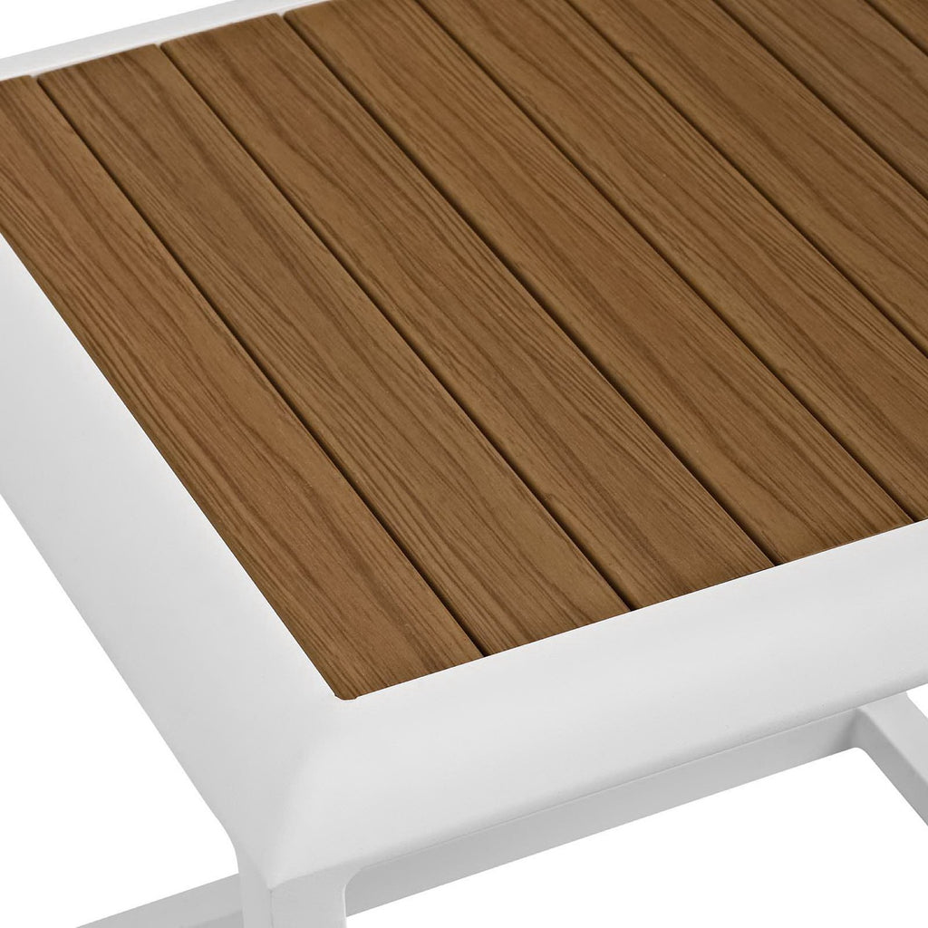 Stance Outdoor Patio Aluminum Side Table - White Natural