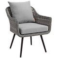 Endeavor Outdoor Patio Wicker Rattan Armchair - Gray Gray
