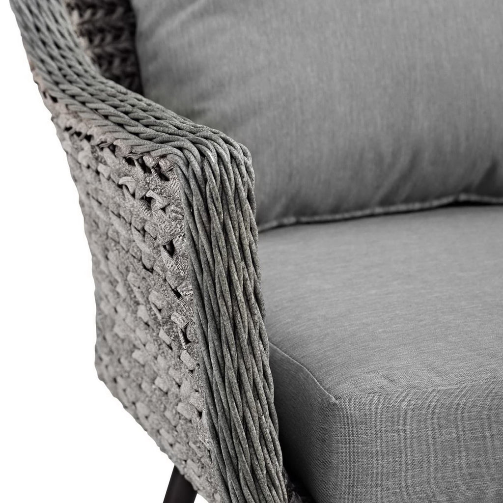 Endeavor Outdoor Patio Wicker Rattan Armchair - Gray Gray