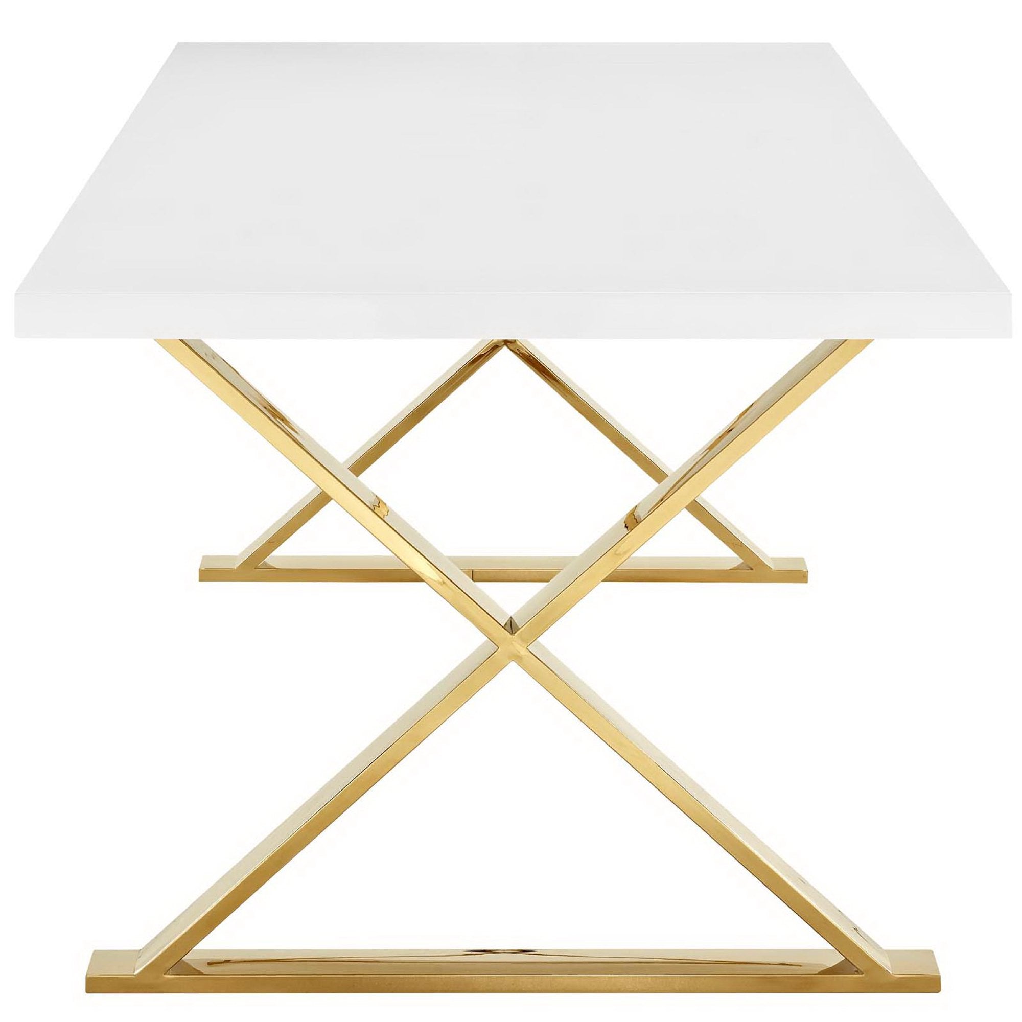 Sector Dining Table - White Gold