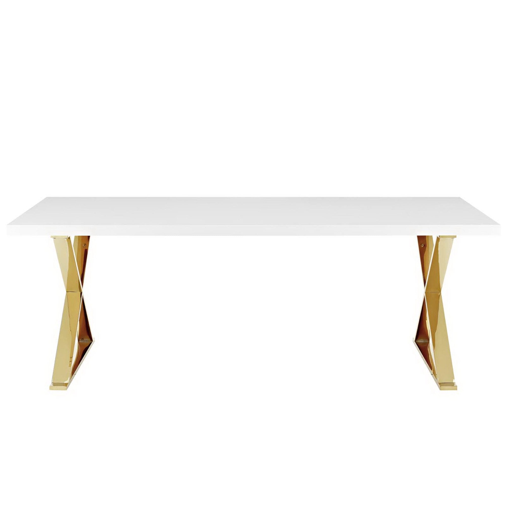Sector Dining Table - White Gold