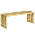 Gridiron Medium Stainless Steel Bench - Gold
