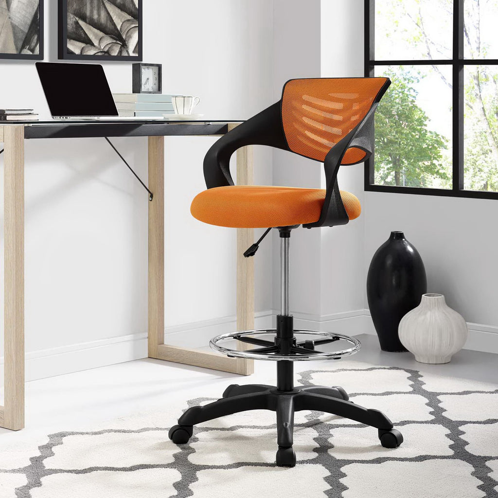 Thrive Mesh Drafting Chair - Orange