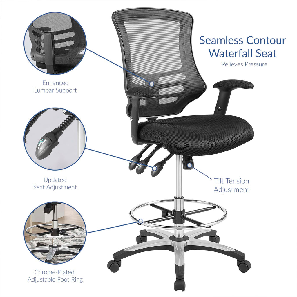 Calibrate Mesh Drafting Chair - Black