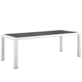 Stance 90.5" Outdoor Patio Aluminum Dining Table - White Gray
