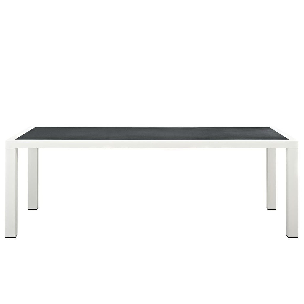 Stance 90.5" Outdoor Patio Aluminum Dining Table - White Gray