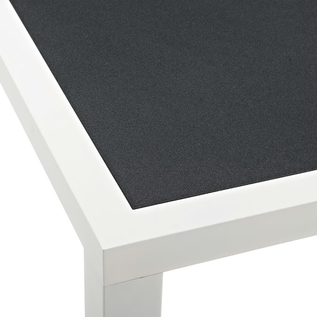 Stance 90.5" Outdoor Patio Aluminum Dining Table - White Gray