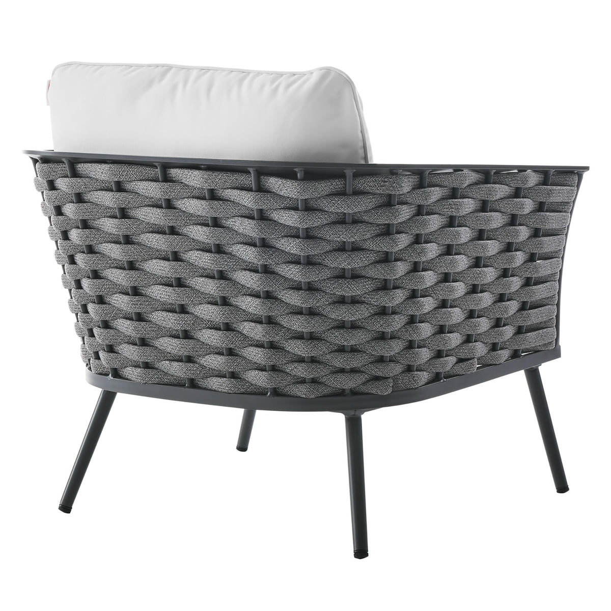 Stance Outdoor Patio Aluminum Armchair - Gray White