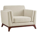 Chance Upholstered Fabric Armchair - Beige